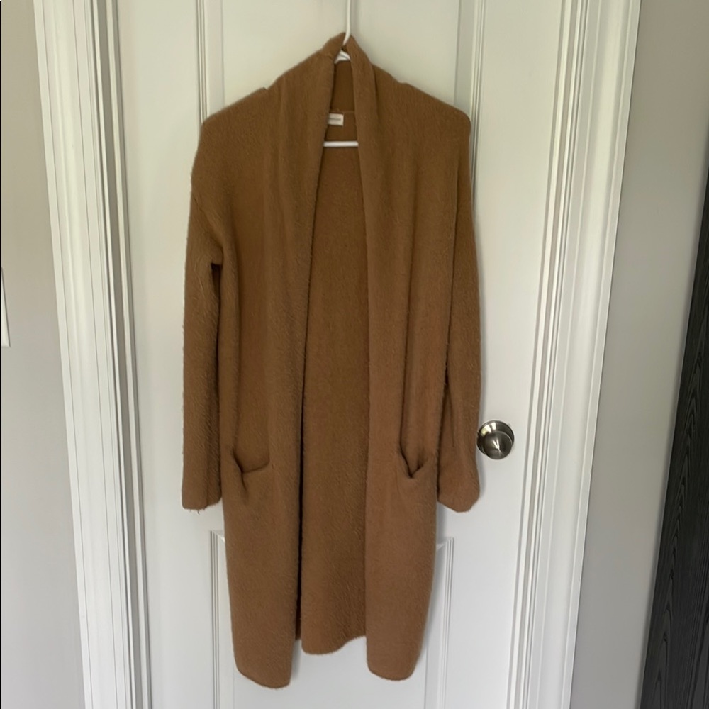 Anthropologie Tan Cardigan Sweater Duster